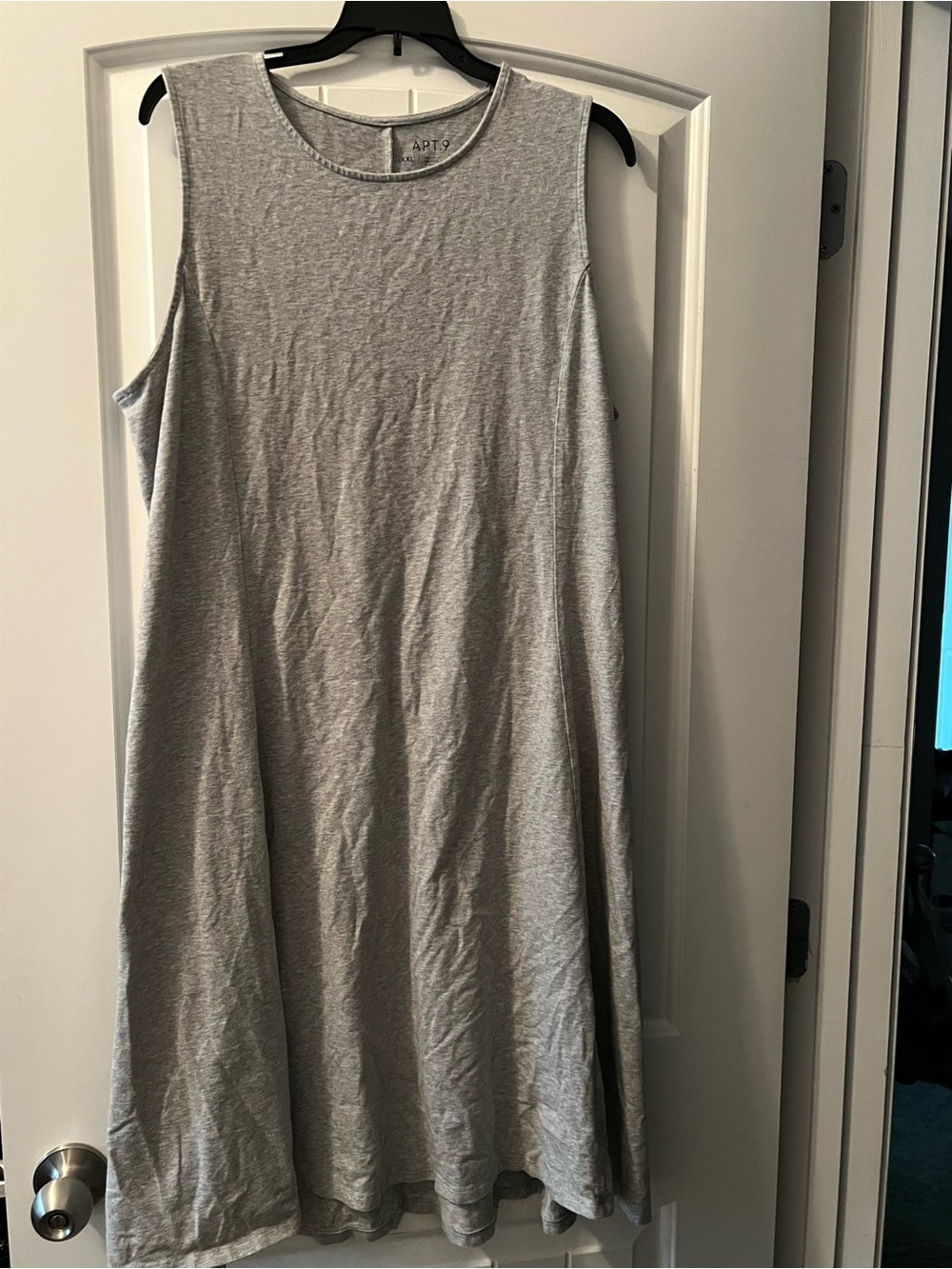 Apt. 9 Light Gray Sleeveless A-Line Midi Dress